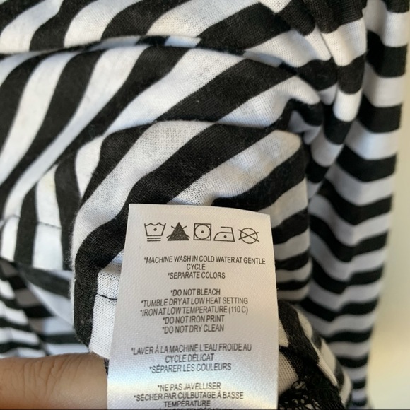 Lole Jules Dress Tunic Black & White Stripes Short Sleeve Size Medium - Picture 5 of 9